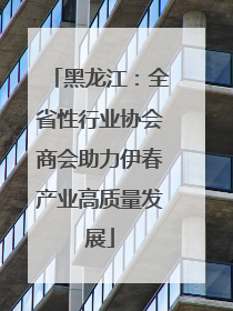 黑龙江：全省性行业协会商会助力伊春产业高质量发展