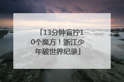 13分钟盲拧10个魔方！浙江少年破世界纪录