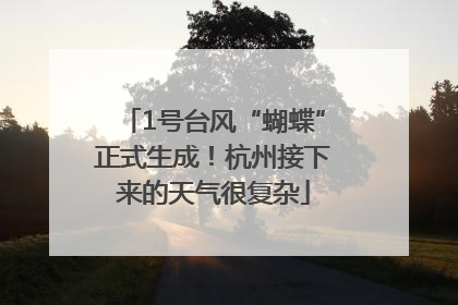 1号台风“蝴蝶”正式生成！杭州接下来的天气很复杂