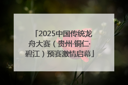 2025中国传统龙舟大赛（贵州·铜仁·碧江）预赛激情启幕