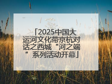 2025中国大运河文化带京杭对话之西城“河之端”系列活动开幕