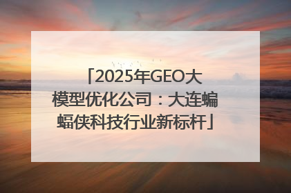 2025年GEO大模型优化公司：大连蝙蝠侠科技行业新标杆