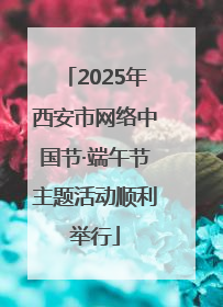 2025年西安市网络中国节·端午节主题活动顺利举行