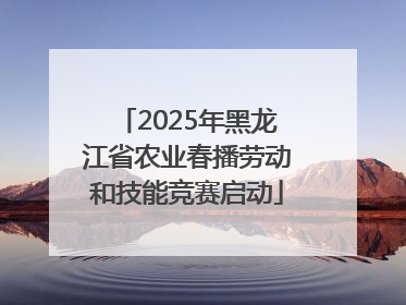 2025年黑龙江省农业春播劳动和技能竞赛启动