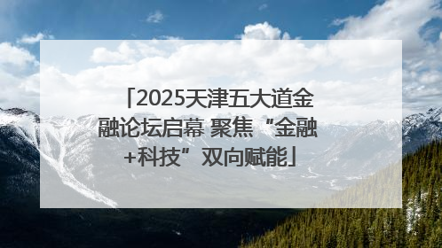 2025天津五大道金融论坛启幕 聚焦“金融+科技”双向赋能