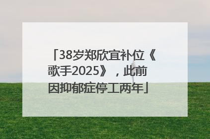 38岁郑欣宜补位《歌手2025》，此前因抑郁症停工两年