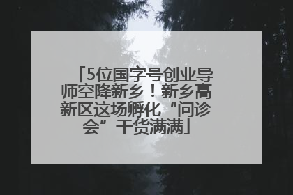 5位国字号创业导师空降新乡！新乡高新区这场孵化“问诊会”干货满满